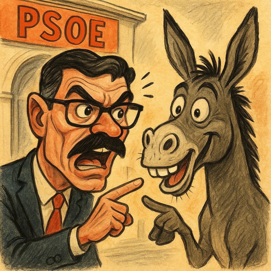 El burro hablando de orejas.